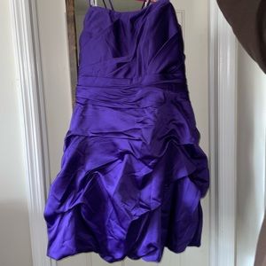 David’s Bridal Purple bridesmaid gown